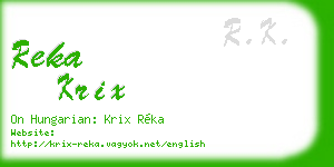 reka krix business card